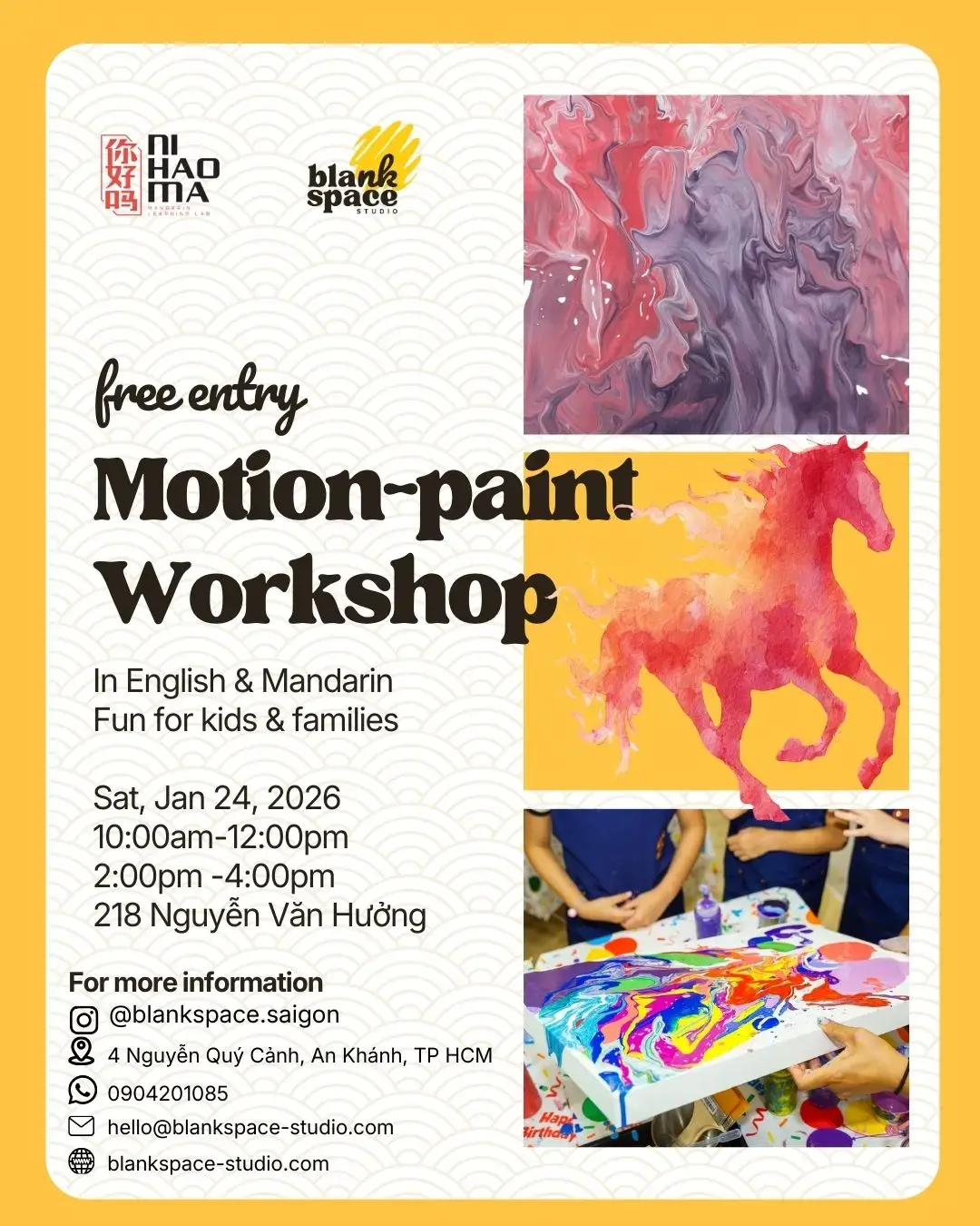 Motion-Paint Workshop in Mandarin with Ni Hao Ma