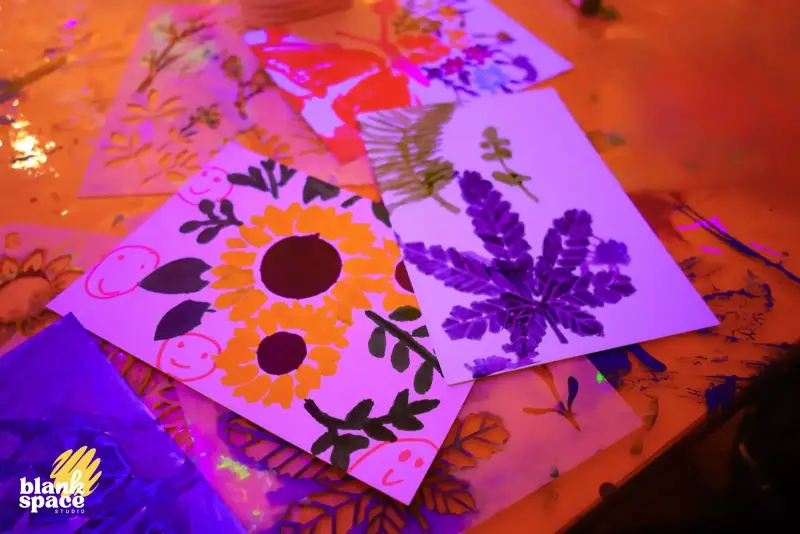 Botanical printed greeting cards from a card making activity