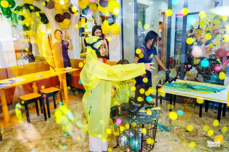Children having fun at a kids art activity in Ho Chi Minh City