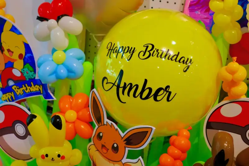 Personalised happy birthday balloon decor in the private studio in Ho Chi Minh City